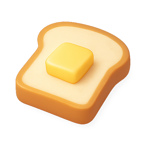 Bread, butter, food icon