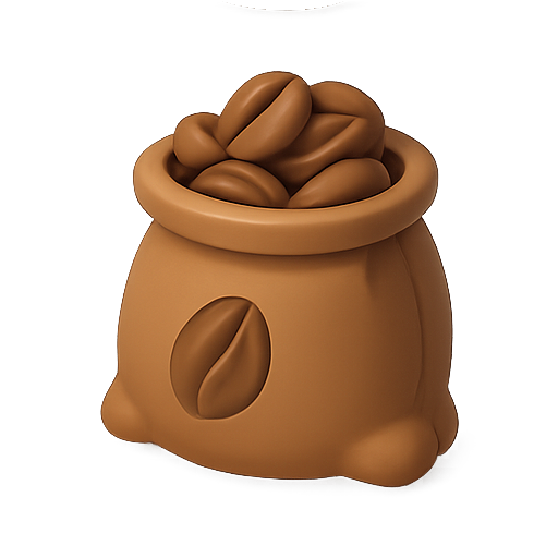 Coffee, beans, container icon