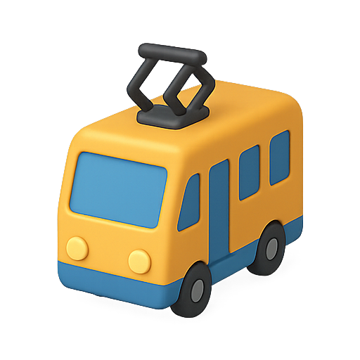 Bus, vehicle, 3d model icon