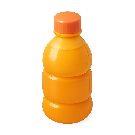 Bottle, orange, container icon