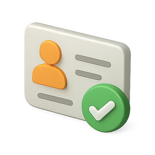 3d, user, verification icon
