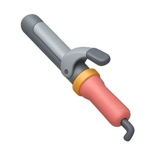 Curling, hair styling, beauty tool icon