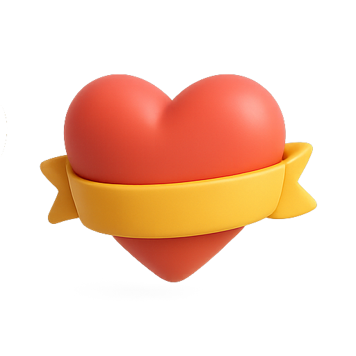 Heart, 3d, colorful icon