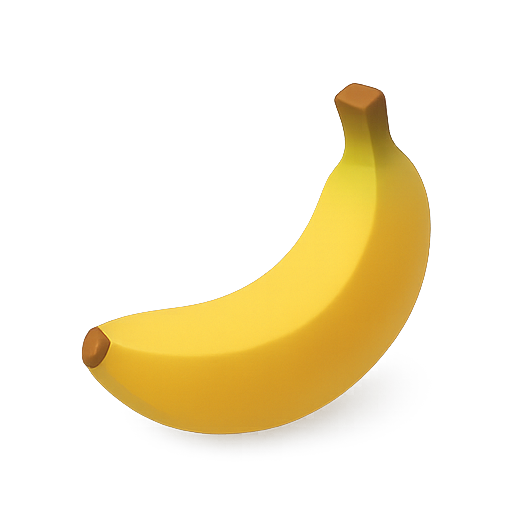 Banana, fruit, yellow icon