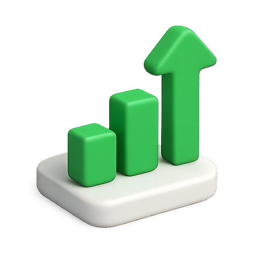 Growth, analytics, progress icon
