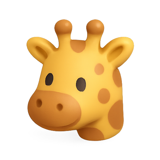 Giraffe, animal, 3d icon