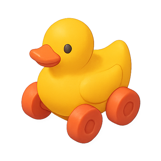 Rubber duck, toy, colorful icon