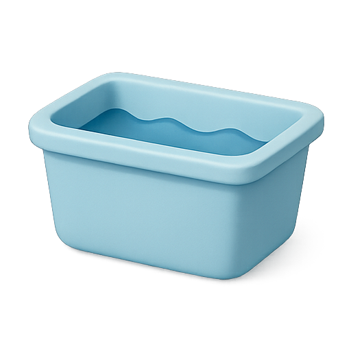 Container, 3d, blue icon