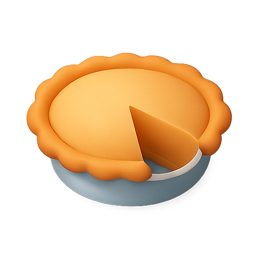 Pie, 3d, food icon