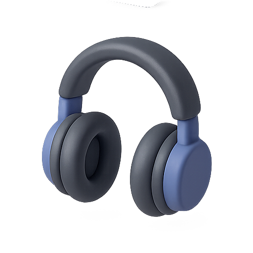 Headphones, audio, 3d icon