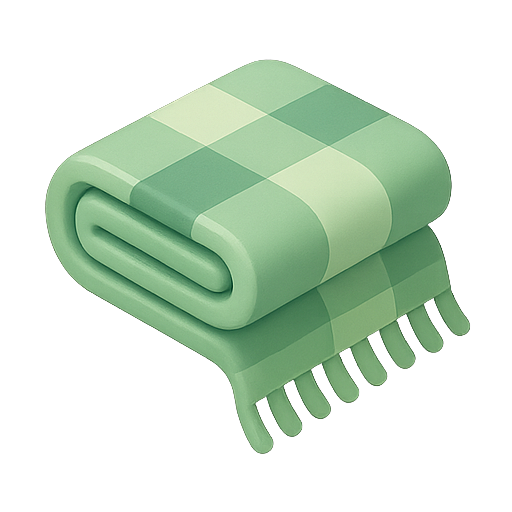 Blanket, cozy, green icon