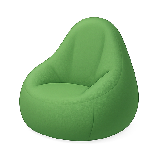Bean bag, furniture, 3d icon