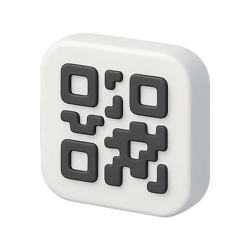 Qr code, barcode, technology icon