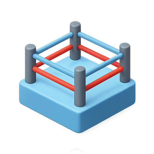 Wrestling, ring, sports icon