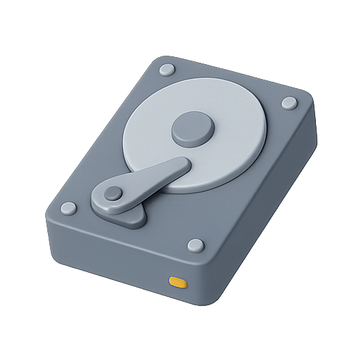 Hard drive, storage, technology icon