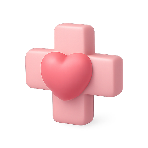 Heart, medical, cross icon