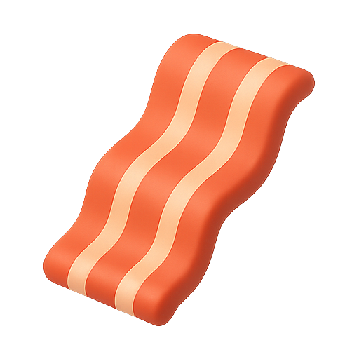 Bacon, food, 3d icon