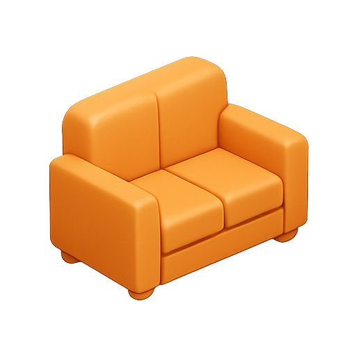 Couch, furniture, 3d icon
