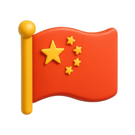 Flag, china, stars icon