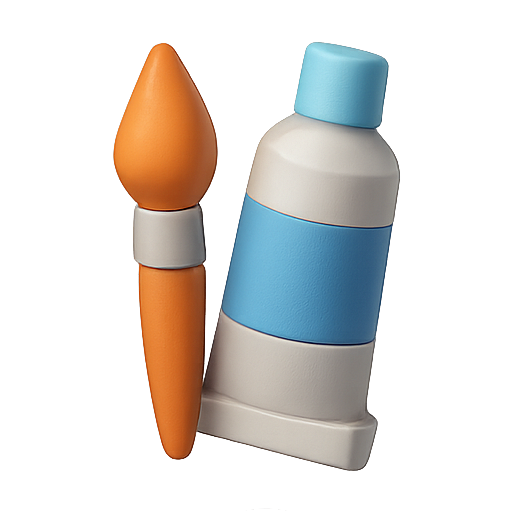 Paint, brush, art icon