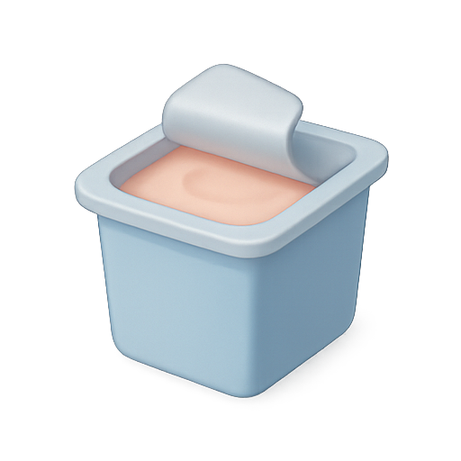 Container, 3d, blue icon