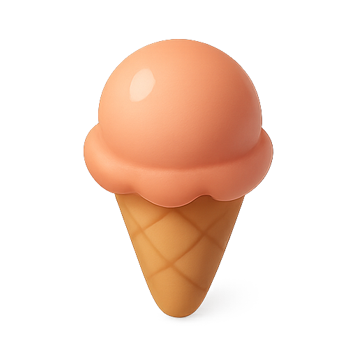 Ice cream, dessert, 3d rendering icon