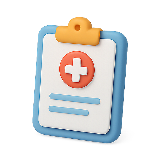 Medical, health, clipboard icon
