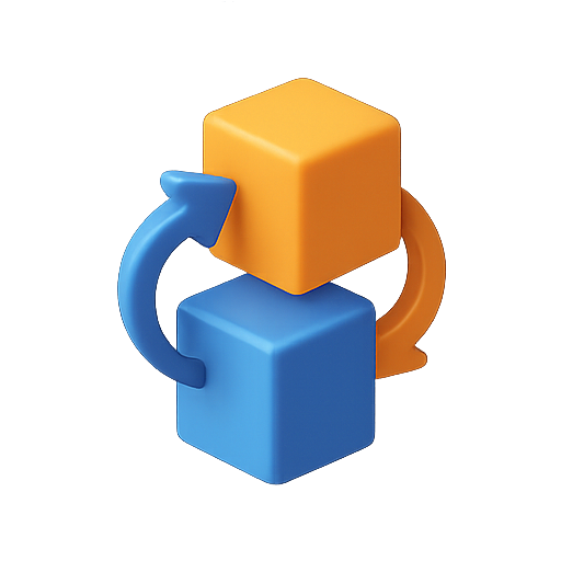 3d, cube, rotation icon