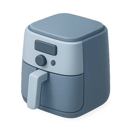 Air fryer, kitchen appliance, cooking icon