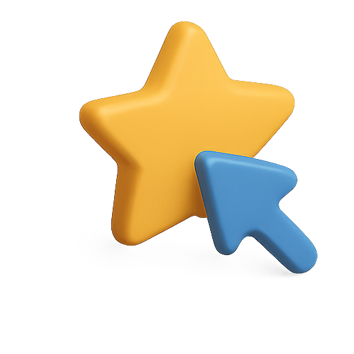 Star, cursor, 3d icon