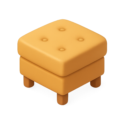 ottoman, furniture, seating