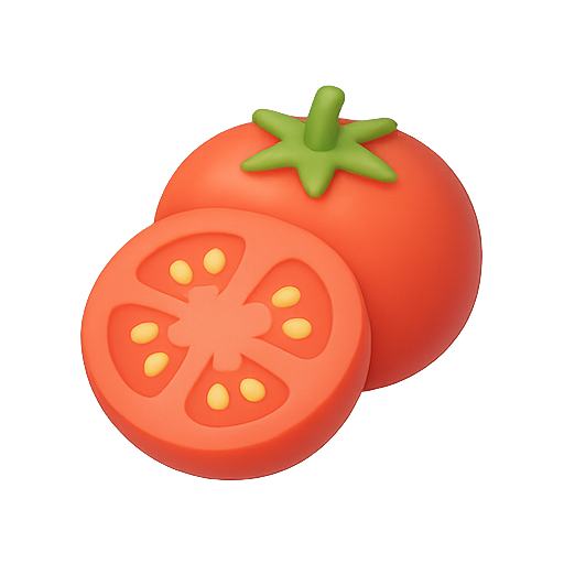 Tomato, vegetable, 3d model icon