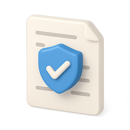 Document, security, shield icon