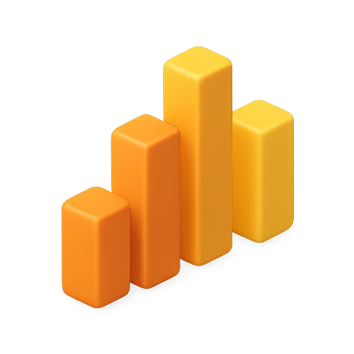 3d, chart, data icon
