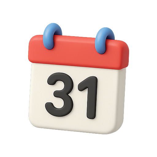 Calendar, date, 31 icon