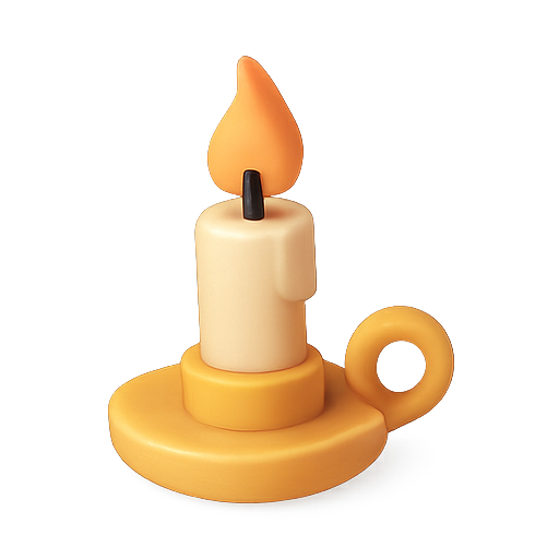 Candle, flame, holder icon