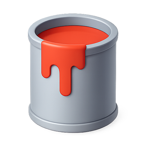 Paint, container, red icon
