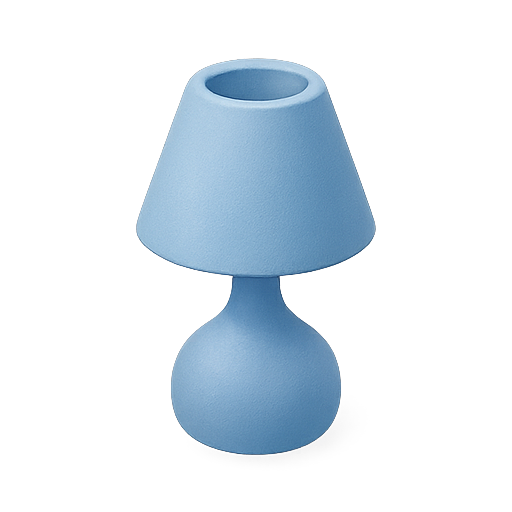 Lamp, blue, decorative icon
