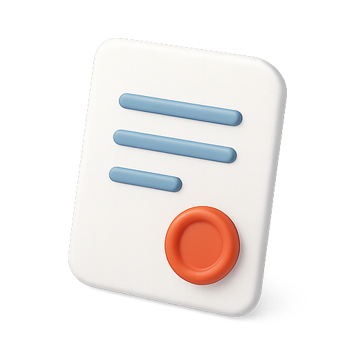 Document, flat design, button icon