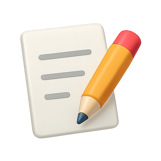 Note, pencil, writing icon