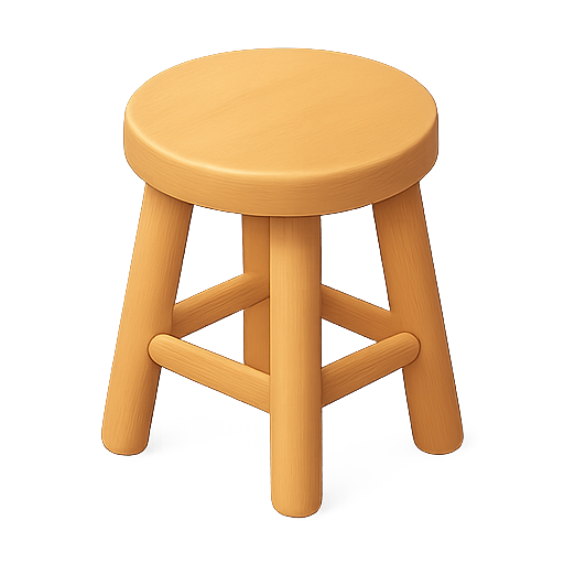 Stool, seating, furniture icon
