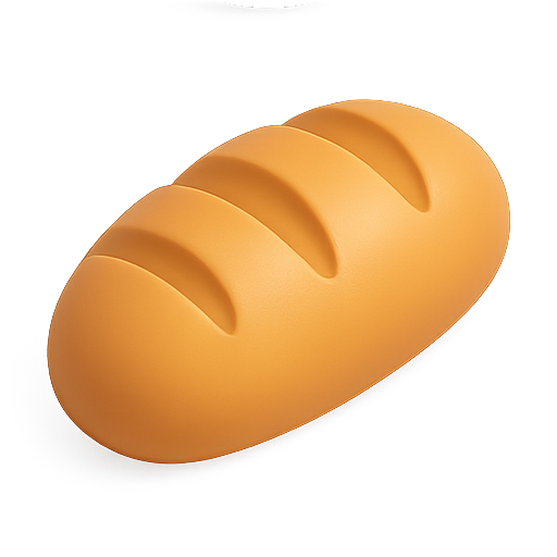 Bread, 3D, food icon
