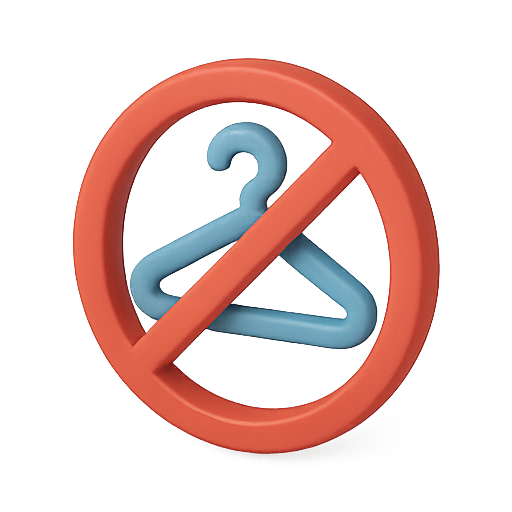 No, hanger, 3d icon