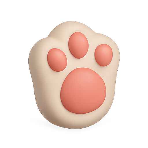 Paw, 3d, design icon