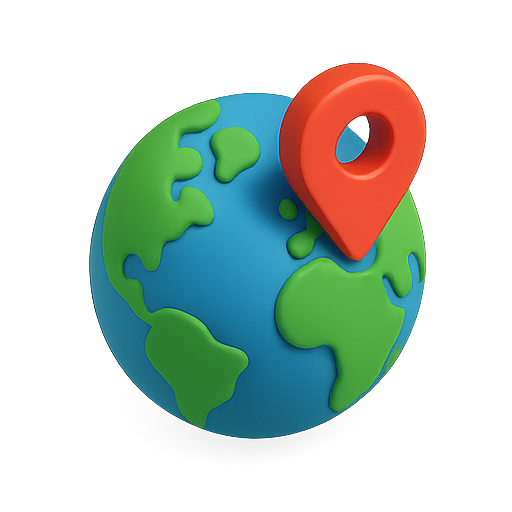 Globe, location, earth icon