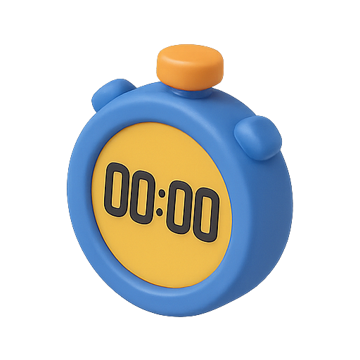Stopwatch, timer, 3d model icon