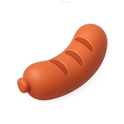 Sausage, food, cartoon icon