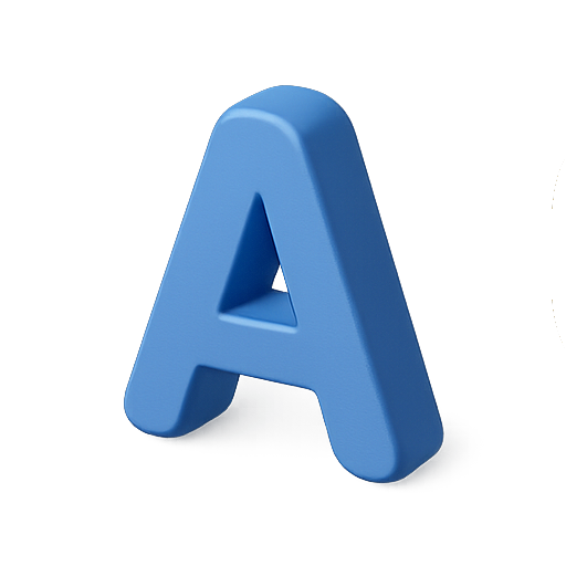 3d, letter, a