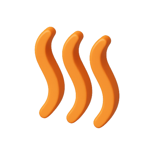 3d, orange, design icon