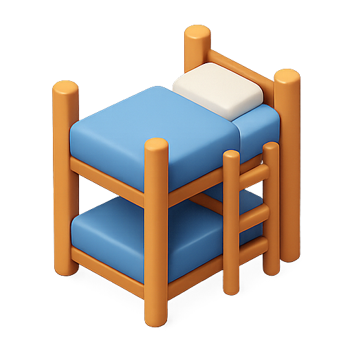 Bunk bed, furniture, bedroom icon